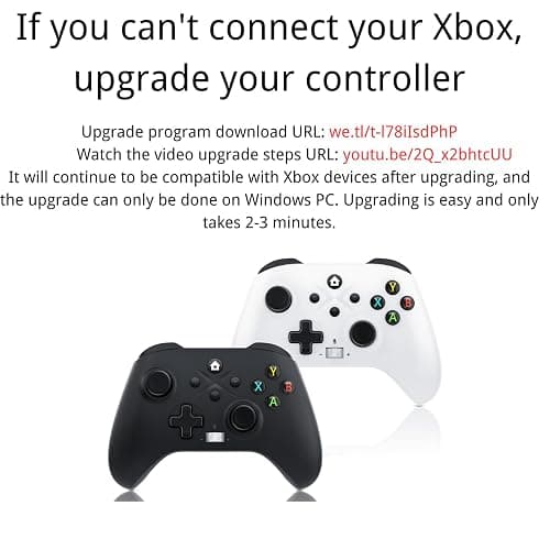 Gamrombo 2 Pack Wireless Controller Replacement for X-box One, X-box Series X|S Controller with Audio Jack & Volume Button/Turbo/Macro/Dual Shock, with 2.4GHz Adapter Black+White - Need to Upgrade thumbnail 2