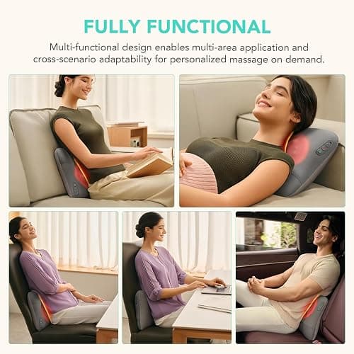 SKG Cordless Back Massager for Pain Relief Deep Tissue 4D Back and Neck Massager with Dual Sided Heat Christmas Gifts for Men and Women Dad Mom Grandpa thumbnail 3