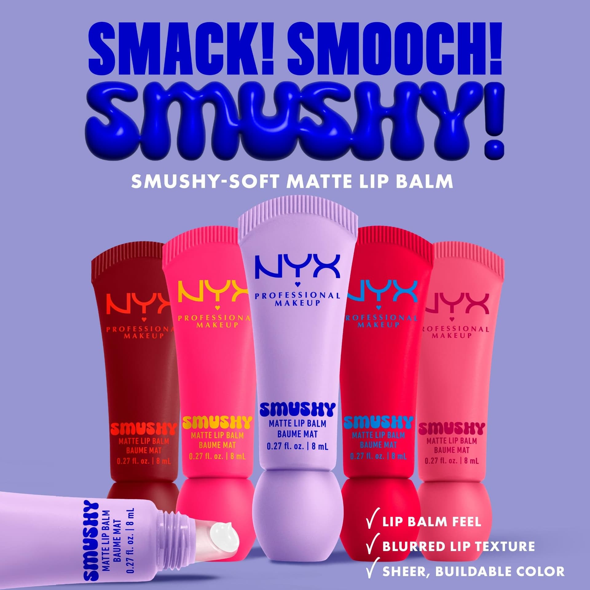 NYX Professional Makeup Smushy Matte Lip Balm, 8 ml, Squeeze n' Sizzle thumbnail 5