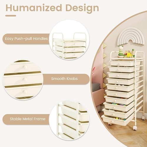 10 Drawer Rolling Cart thumbnail 6