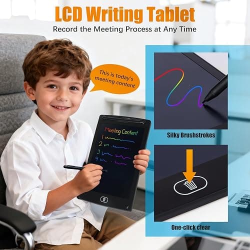 Cleboen Pretend Play Home Office Set for Kids — Toy Laptop Computer, LCD Writing Tablet, Pop Fidget Calculator, Phone, Headset, Glasses, Coffee Cup & Handbag, Birthday Gifts for Boys Girls Age 3-5-7 thumbnail 4