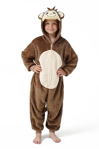 DILUFUN Kids Boys Girls Halloween Onesie Costume,One Piece Pajamas,Halloween Funny Animal Onesie Cosplay Costume 3-14Y - Image 1