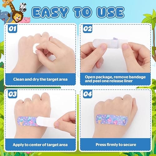 320 Pack Kids Cartoon Bandages, 32 Styles Adhesive Bandages Kid, Flexible Adhesive Colorful Cute Cartoon Bandages for Boys Girls, Waterproof Bandage for Kids Protect Scrapes thumbnail 4