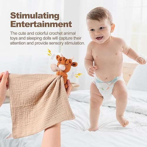 BBYP Lamb Luxury Snuggle Plush Animal Security Blanket Blanket Infant Nursery Character Blanket Luxury Snuggler Plush Baby Lovey Lamb thumbnail 2