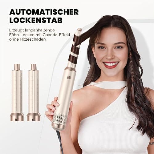 OKWRAP Haarstyler Hair Styler Set Hairstyler 5 in 1 Lockenstab Luft | Hairstyler Föhn 5 in 1 Mit Rundbürstenföhn for Styling Föhn Lockenstab Luft Für Glätten, Trocknen, Volumen, Locken thumbnail 3