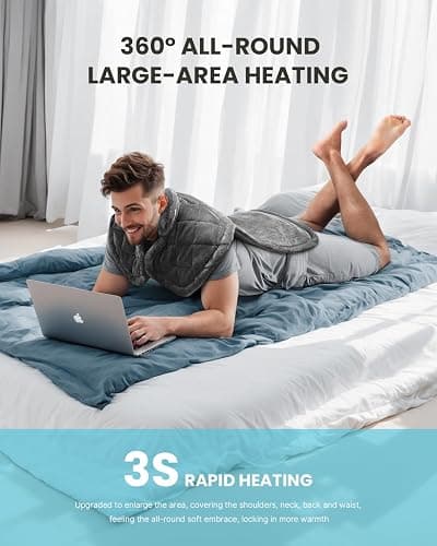 iDOO Heating Pad for Neck and Shoulder and Back, Gifts for Women Men, FSA Eligible Items only List, XXL King Size 23"x32" Heat Pad for Back Pain Relief, Extra Large Back Neck Wrap, ETL Certified thumbnail 2