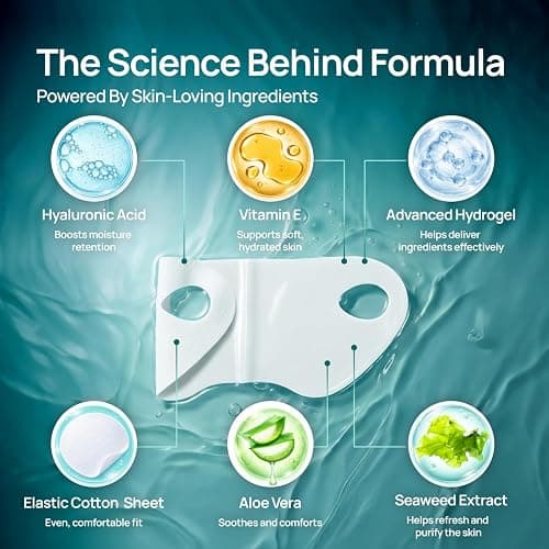 Plantifique V-Line Face Mask with Hyaluronic Acid, 5 Pack Chin Strap for Double Chin, V Line Lifting Masks - V Shape Face Tape, Jawline & Neck Mask for Skin Firming thumbnail 4