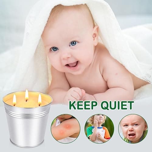Citronella Candles Outdoor - Large 34oz Citronella Candle for Patio up to 200 Hours Burning, 3-Wick Summer Outdoor Candles Bulk for Home,2pcs Soy Wax Candle for Garden Camping Party Yard Balcony thumbnail 5