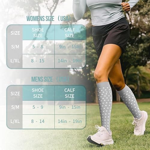 COOLOVER Copper Compression Socks for Women and Men(6 Pairs)-Best Support for Running, Athletic, Travel thumbnail 7
