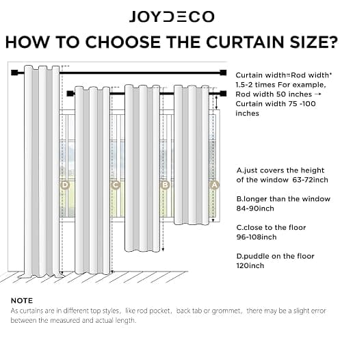 Joydeco Blackout Curtains for Bedroom - 84 Inch Long 100% Light Blocking 2 Panels Light Beige Drapes, Thermal Insulated Room Darkening Curtains, Linen Textured for Living Room, Rod Pocket & Back Tabs thumbnail 7
