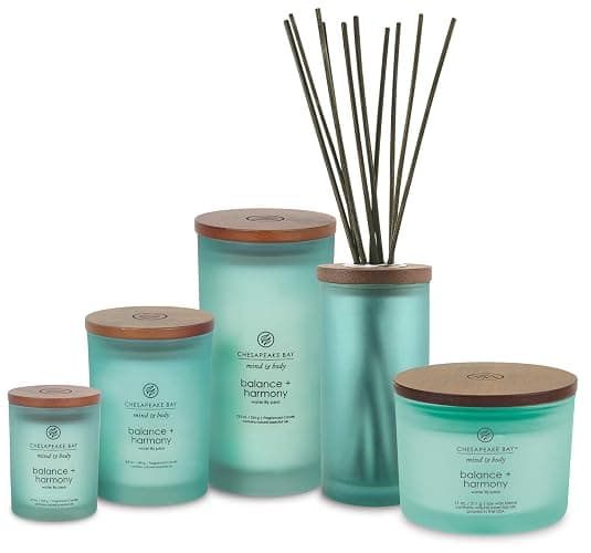 Chesapeake Bay Balance + Harmony Scented Candle Water Lily Pear Fragrance 50 Hours Burn Time Warm & Decorative Soy Wax Blend thumbnail 6