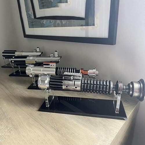 WANLIAN Lightsaber stand sword stand desktop acrylic lightsaber stand sword stand fixed stand decorative sword stand display stand (Black) thumbnail 2