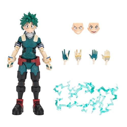 Total Anime Izuku Midoriya - 6.5-Inch Scale Figure with Swappable Faceplates, Alternate Hands, and Energy Effects thumbnail 3