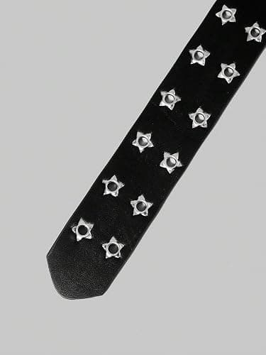 Verdusa Women's Double Grommet PU Leather Belt Punk Buckle Waist Belts thumbnail 4