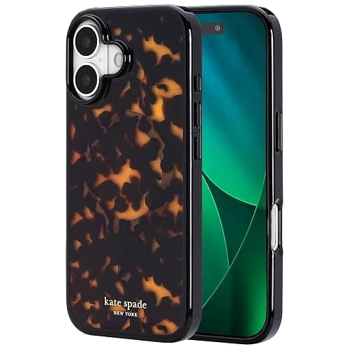 Kate Spade New York iPhone 17 Case - Compatible with MagSafe - Designer Phone Case - Tortoise - Image 1