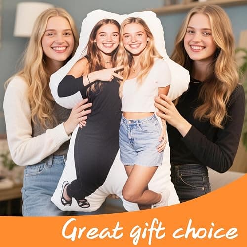 Custom Pillow - Personalized Face Pillow with Picture - Valentines Day Gifts for Boyfriend - Personalized Gag Gifts Funny Birthday White Elephant Gifts for Mom Dad - Customized Stuffed Throw Pillows thumbnail 8