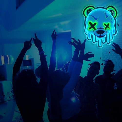 Ice Bear Neon Sign, Cool Led Sign for Wall Decor - Usb Powered, Adjustable Brightness Anime Bear Led Light for Bedroom, Bar, Pub, Party, Man Cave Decor, Unique Gift for Teenage Boys thumbnail 7