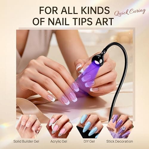 AORAEM Nail Lamp LED Nail Manicure Dryer Curing Light with Black Gooseneck and Clamp for Gel Nails thumbnail 5