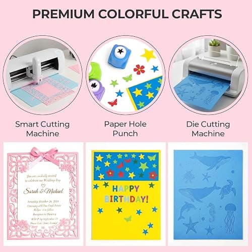 3 otters 200Sheets Construction Paper, Cardstock 8.27" x 11.7", 10 Assorted Colors Card Stock Printer Paper 65lb/180GSM, for Printing, DIY Crafts, Classroom Must Haves, Kids School Supplies, Party Dec thumbnail 7