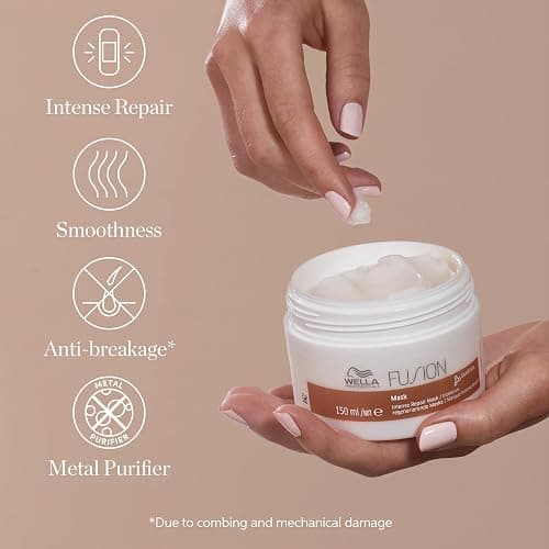 Wella Professionals Fusion Intense Repair Professional Haircare, Protection against Breakage & Damage, Deep Repair Hair Mask Treatment thumbnail 3