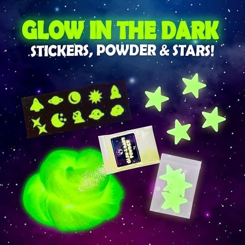 Original Stationery Galaxy Slime Kit for Kids Ages 8–12, DIY Space Slime Set with Glow-in-the-Dark Stickers & Galactic Glitter, Fun Cosmic Craft for Creative Play, Christmas Gift for Boys & Girls thumbnail 2