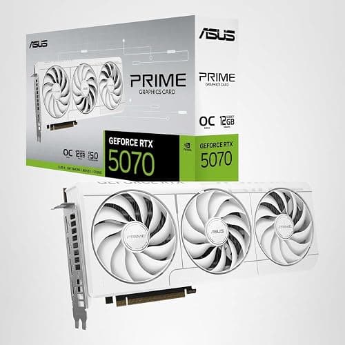 ASUS The SFF-Ready Prime GeForce RTX™ 5070 12GB GDDR7 White OC Edition Graphics Card (PCIe® 5.0, 12GB GDDR7, HDMI®/DP 2.1, 2.5-Slot, Axial-tech Fans, Dual BIOS) thumbnail 24