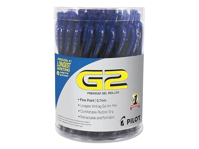 Pilot G2 Premium Gel Pen Convenience Pack, Retractable, Fine 0.7 Mm, Blue Ink, Blue Barrel, 36/pack thumbnail 2