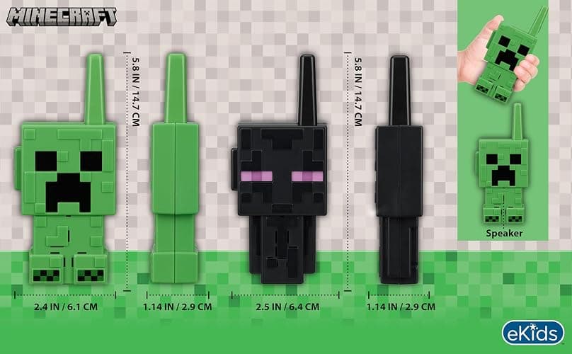 eKids Minecraft Walkie Talkies for Kids, Static Free and Extended Range, Indoor and Outdoor Toys for Fans of Minecraft Toys thumbnail 4