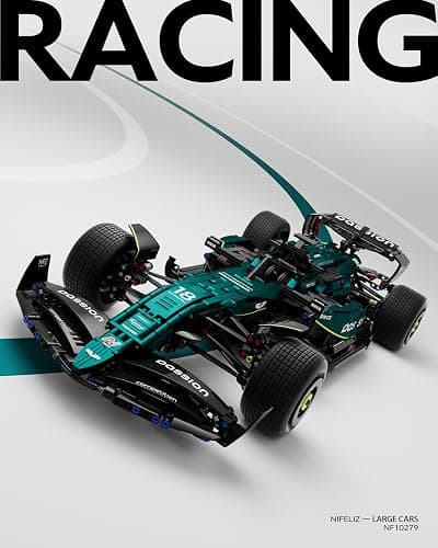 Nifeliz AM24 Formula 1 Racing Car Building Set, 1:8 Scale Collectible Set for Adults, Authentically Detailed Build and Display Model for Home or Office Décor (2351PCS, NF10279) thumbnail 5