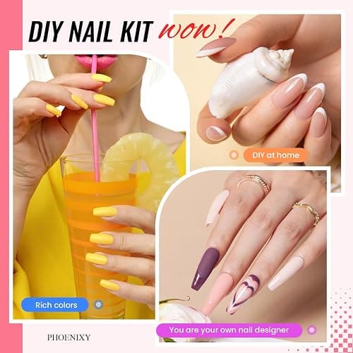 PHOENIXY 51 PCS Gel Nail Polish Kit with U V Light, 35 Colors Gel Polish with 5 Pcs Base Top Coat Manicure Starter Nail Polish Set Gifts for Women ST9012 thumbnail 5