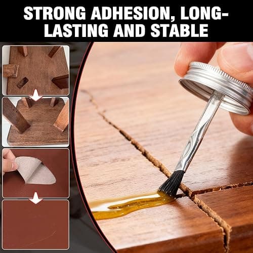 Contact Cement Adhesive 4.16 Oz, High Performance Neoprene Contact Adhesive with Brush, Flexible & Strong Bonding for Woodworking, Leather, Furniture Repairs and DIY Crafts (LDXJ-W01) thumbnail 3