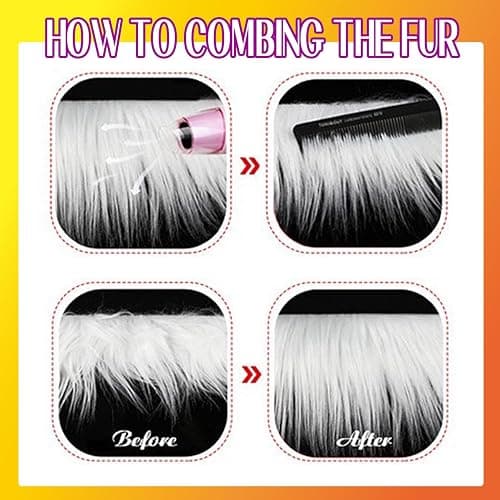DIY Cat Mask Kit with Fur & Eye Mesh and Felt Sheet,DIY Cat Mask All-in-One to Paint, Blank White Mask for Cosplay Christmas thumbnail 7