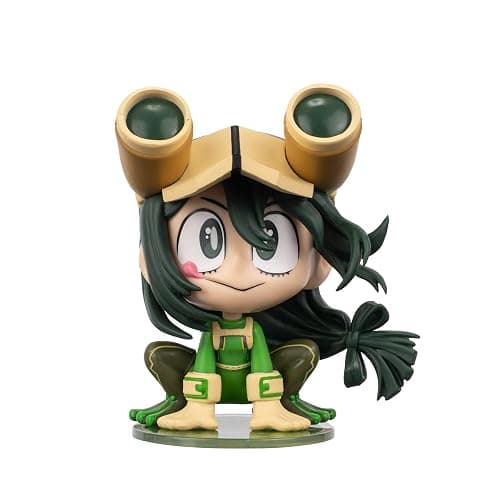 Total Anime Tsuyu Asui (Kawaii) - 4-Inch Scale Articulated Mini-Figure with Display Base - Image 1