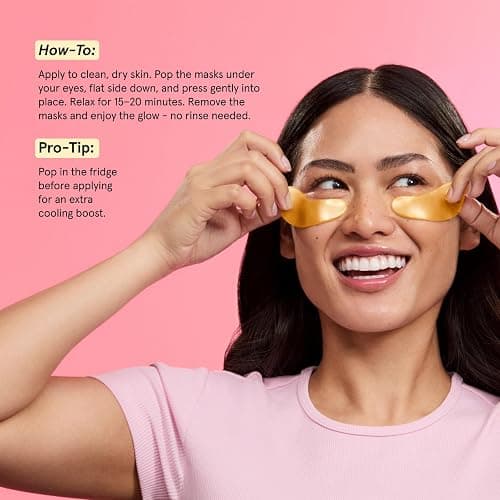 grace & stella Award Winning Eye Patches for Puffy Eyes | Birthday Gifts for Women - Under Eye Mask for Dark Circles & Undereye Bags - Gifts for Mom - Vegan Self Care (24 Pairs, Gold) thumbnail 8