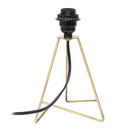 Simple Designs LT2066-GDW 13.5" Down to The Wire Metal Table Lamp with Fabric Shade, Gold with White Shade thumbnail 5
