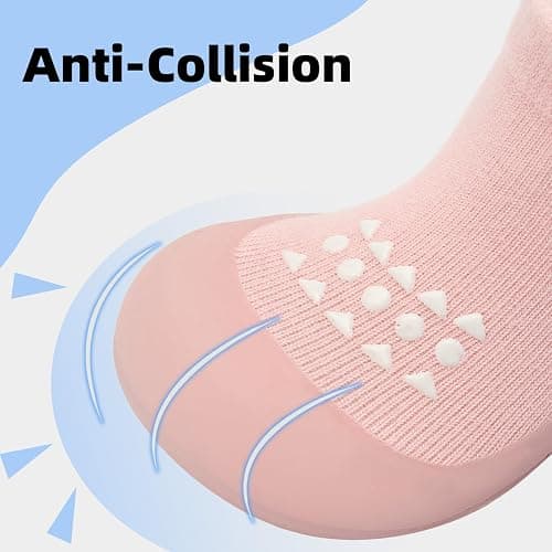 Infant Walking Shoes Baby Sock Shoes with Soft Rubber Sole, Non-Slip Toddler Slippers for boys and girls, Breathable Sneakers thumbnail 4