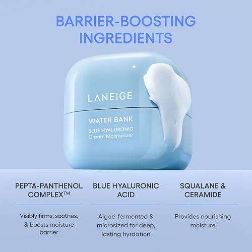 Water Bank Blue Hyaluronic Acid Cream Daily Face Moisturizer: Hydrating Korean Lightweight Face Cream with Ceramides & Squalane for Lasting Deep Hydration & Skin Barrier Support thumbnail 9