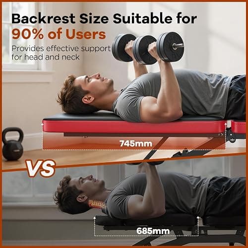 NICEPEOPLE Basic Weight Bench for Home Gym, 8 Backrests Adjustable Bench with 660LBS Weight Capacity for Chest Shoulders Arms Muscles, Foldable and Compact for Small Space Apartment Room thumbnail 4