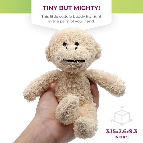 Thermal-Aid Zoo Mini — (Jo Jo The Monkey) — Mold-Resistant, Washable Hot & Cold Pack for Kids — Heating and Cooling Pad with Natural Corn Filling — Reusable Plush Toy thumbnail 5