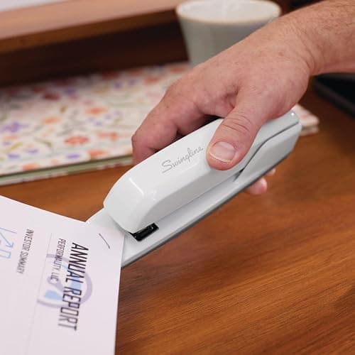 Swingline Stapler, 30 Sheet Capacity, 747 Business Stapler, Jam Free, Metal, Arctic White (S7074738) thumbnail 6