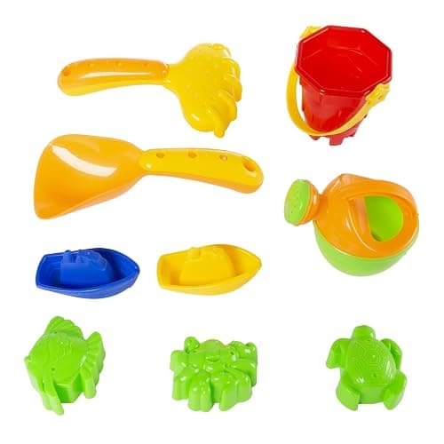 HEY! PLAY! Water Table with Lid and Toys - Playset with 2 Sensory Bins for Sand or Water - Toddler Activity Set for Beach, Backyard or Classroom thumbnail 4