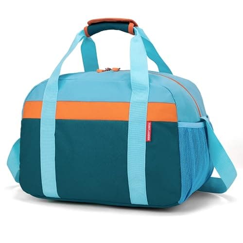 HawLander Small Duffle Bag for Kids Boys or Girls, Gym Bag for Sports (Teal Blue) - Teal Blue - Image 1