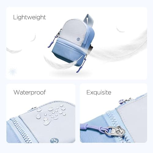 Babysun Mini Backpack Keychain Wristlet Pouch Small Change Coin Purse Cute Zipper Wallet With 3 RFID Card Slots For Women/Men Airpods Cosmetics thumbnail 7