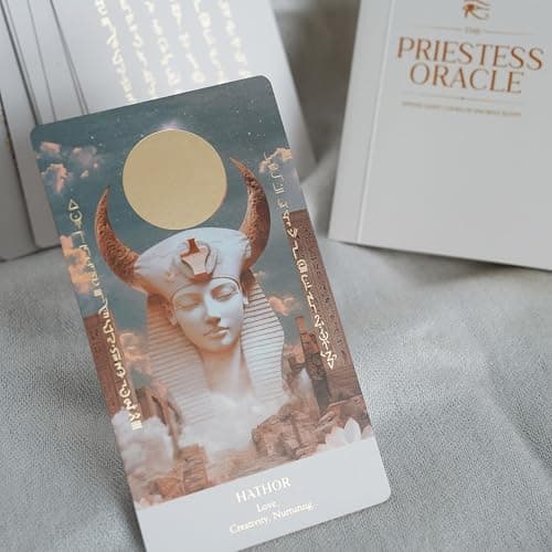 Earth Moon Magick Priestess Oracle Deck: Divine Light Codes of Ancient Egypt | 50 Oracle Cards with Guidebook for Spiritual Awakening, Rituals & Divine Feminine Wisdom thumbnail 5