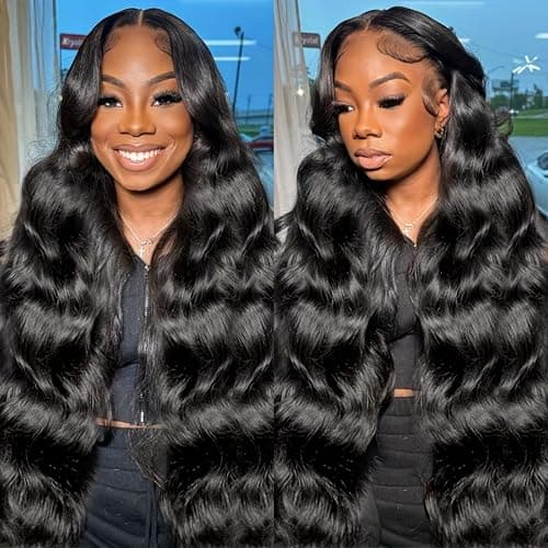 kolyula 13x6 Lace Front Wigs Human Hair Body Wave Lace Front Human Hair Wigs Pre Plucked HD Lace Front Wigs 180% Density Frontal Glueless Human Hair Wigs with Baby Hair (13x6-body wave, 30INCH) thumbnail 6