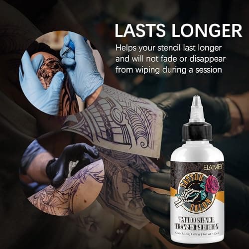 Tattoo Stencil Transfer Gel Solution, 150ml Professional Tattoo Stencil gel Fresh Stuff Stencil Transfer Cream Gel for Tattooing Tranfer Paper Machine Soap tattoo Supplies - Clear & Long-Lasting thumbnail 4