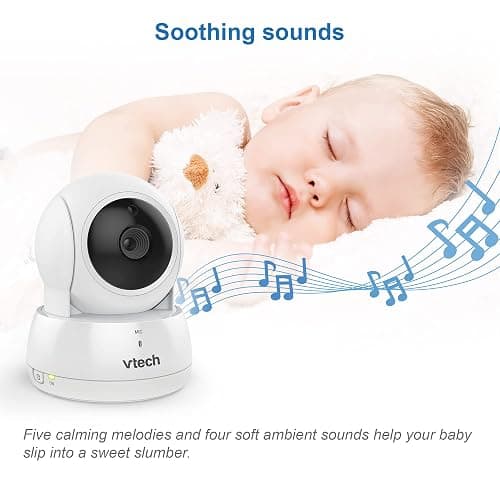 VTech VM924 Video Baby Monitor with Camera, Pan&Tilt, Baby Monitor with 5" LCD Screen,Up to 17 Hrs Battery Life,1.33x Zoom,Night Vision,300m Long Range,Soothing Sounds,2-Way Talk,Secured Transmission thumbnail 9