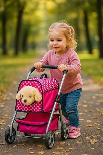 Puppy Doll Stroller – Remote Control Walking & Barking Plush Dog Toy for Kids – Electronic Interactive Puppy with Sounds, Tail Wagging & Music – Pretend Play Pet Toy for Girls & Boys Ages 2–7 thumbnail 4