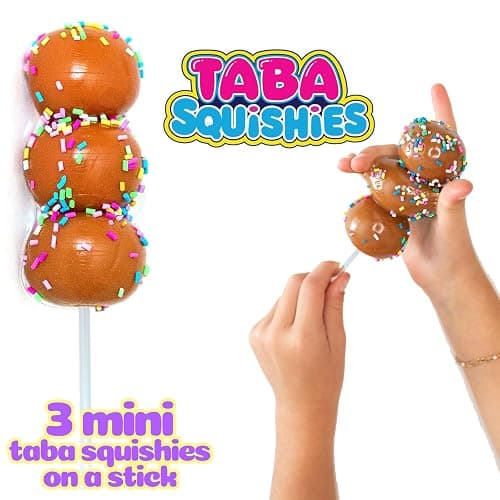 MushMeez Taba Squishy Sweet Friends - 3 Taba Squishies on a Stick - Squish, Squeeze, Great for Stress Relief - Sensory / Fidget Play Food Squishy Toys for Kids and Adults thumbnail 3