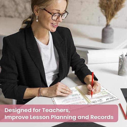 Taja Planner 2026-2027, Jul 2026-Jun 2027 Monthly & Weekly Calendar Planner | 6.3" x 8.5", Hardcover Academic Calendar, Teacher Student Agenda Book with Tabs, School Office Supplies, Wildflowers thumbnail 7